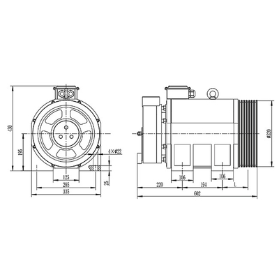 Gearless Lift Elevator Traction Machine 380V Elevator Parts 3500kg